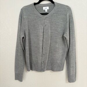Croft & Barrow super soft Gray Button-Up Cardigan